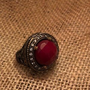 Antique style Ring sultana sterling silver 925